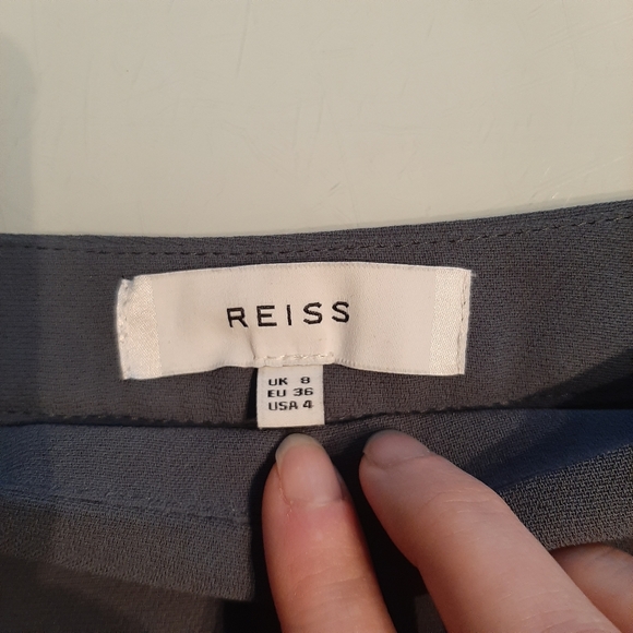 REISS Ennis Split Side skirt in Kingfisher - Picture 7 of 8